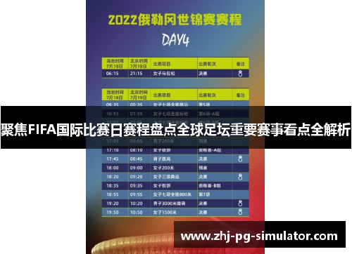 聚焦FIFA国际比赛日赛程盘点全球足坛重要赛事看点全解析